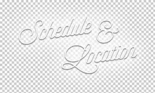 a white and gray checkered background with the words 'schedule & location' written down in an elegant font.