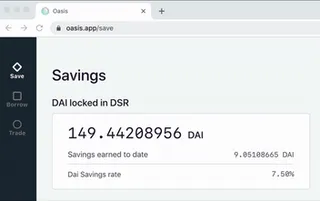 Screenshot of Oasis.app where the savings are rapidly increasing.