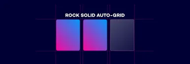 Three rectangles aligned in a grid. The first two are colored while the third one only shows an outline. Above the title of the post is repeated: Rock Solid Auto-Grid